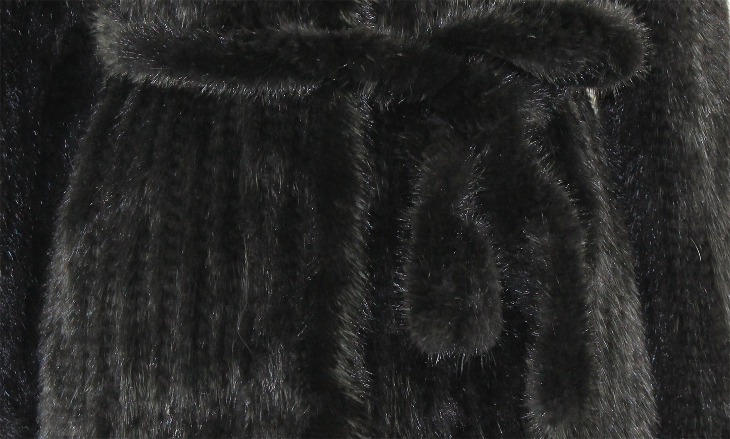 Women's knitted mink coat