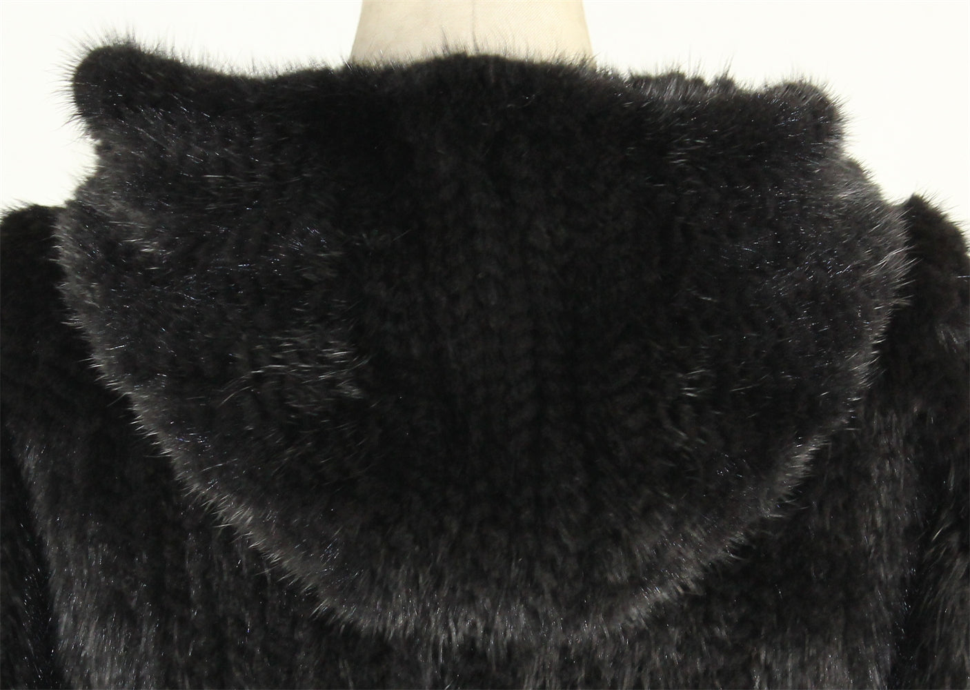 Women's knitted mink coat