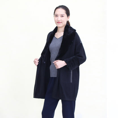 Women's cashmere cardigan with fur