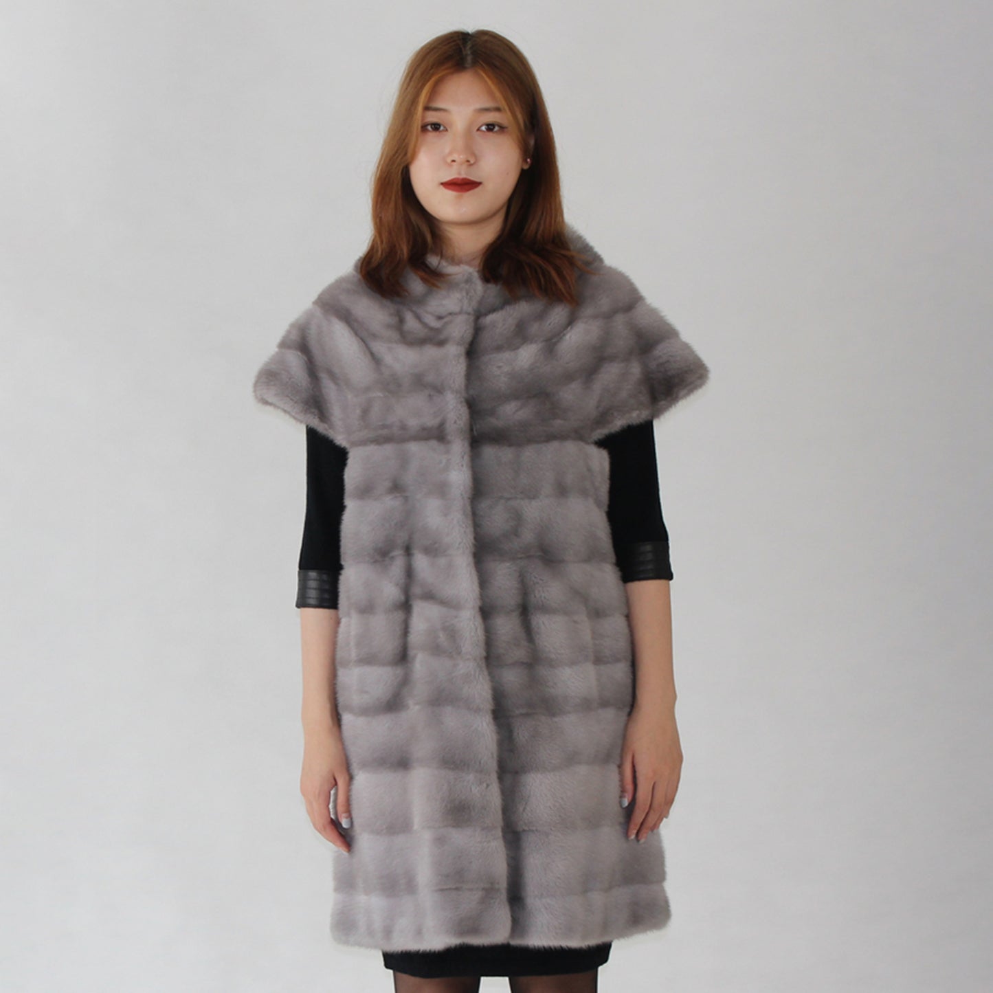 Women's mink long vest