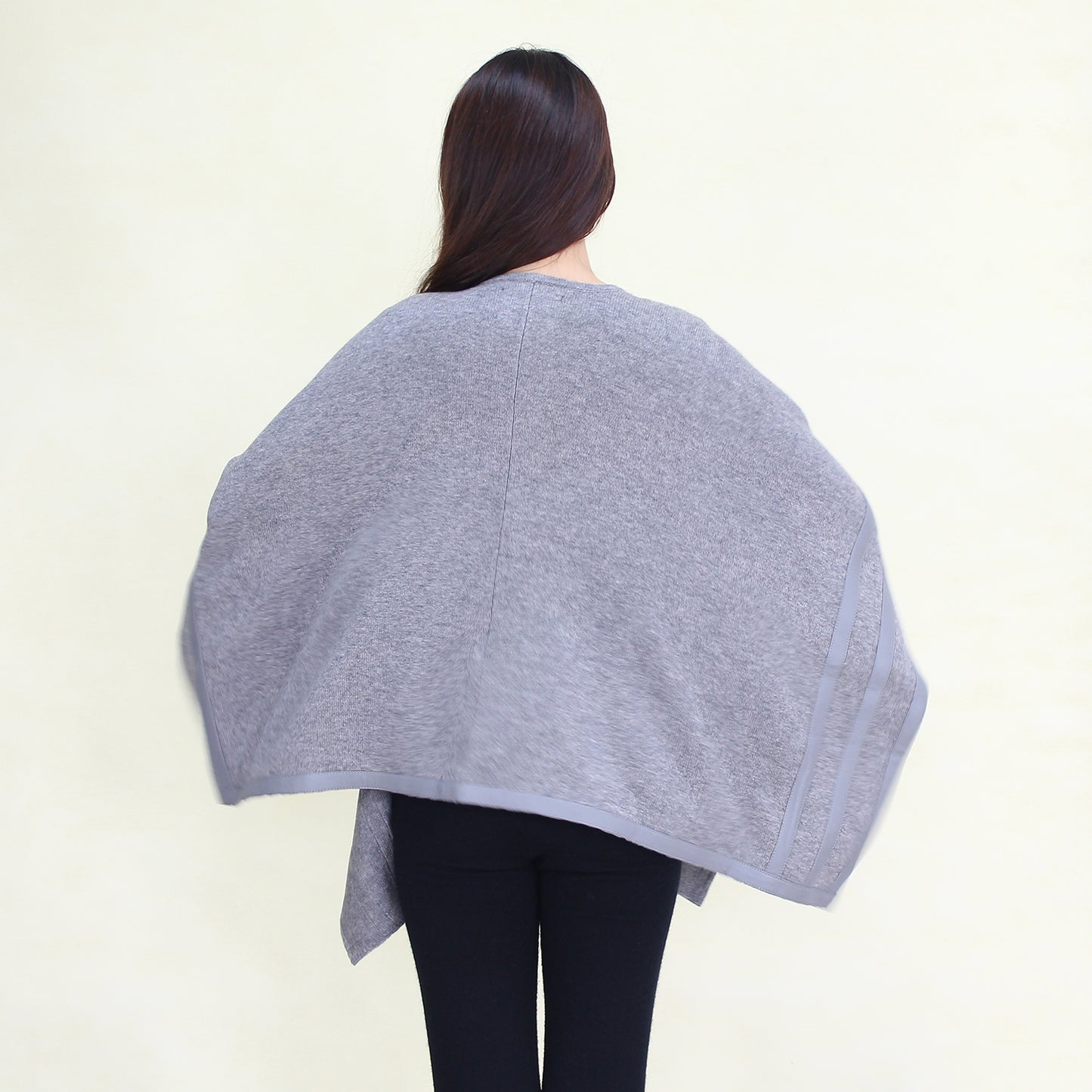 Women's cashmere with leather shawl