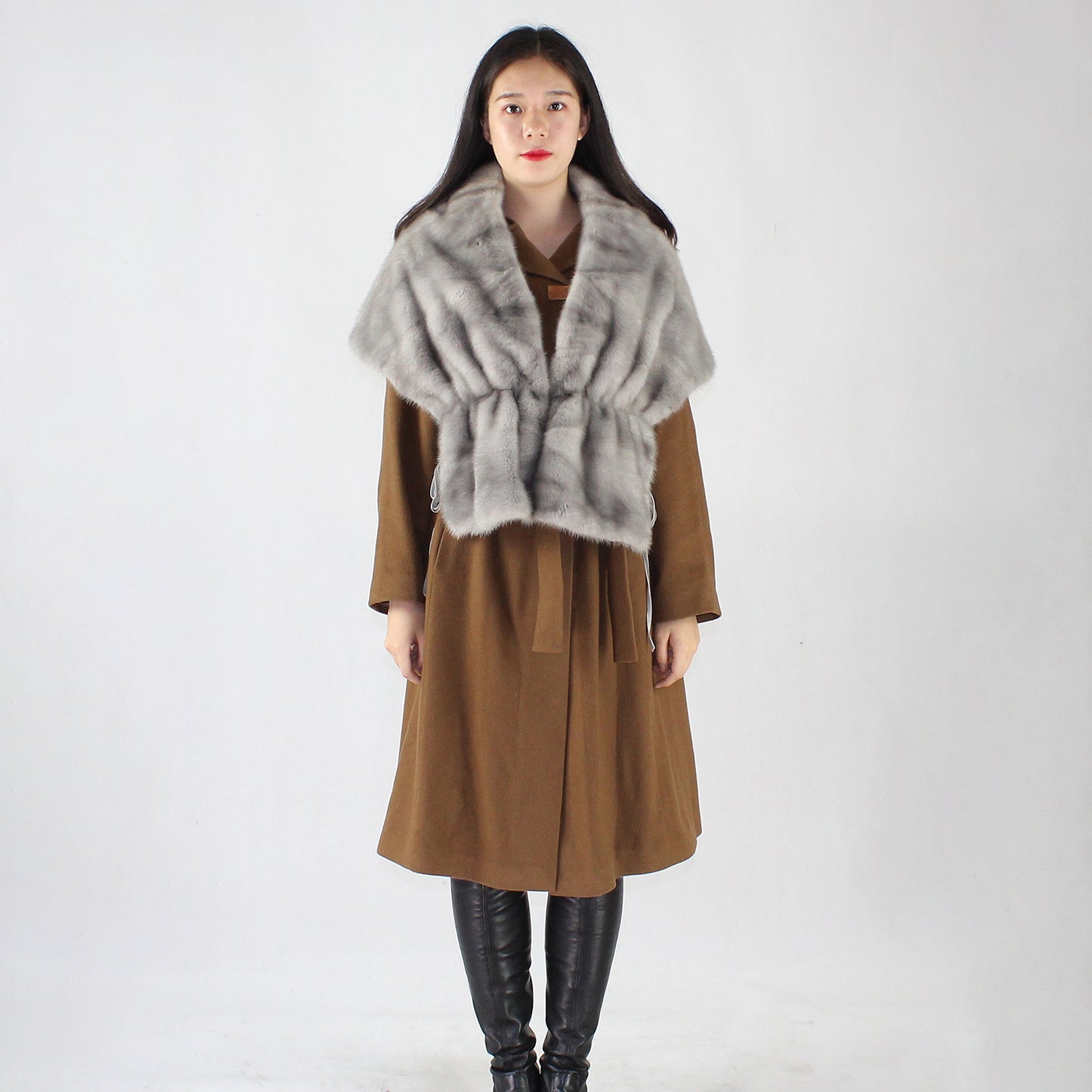 Women's mink shawl