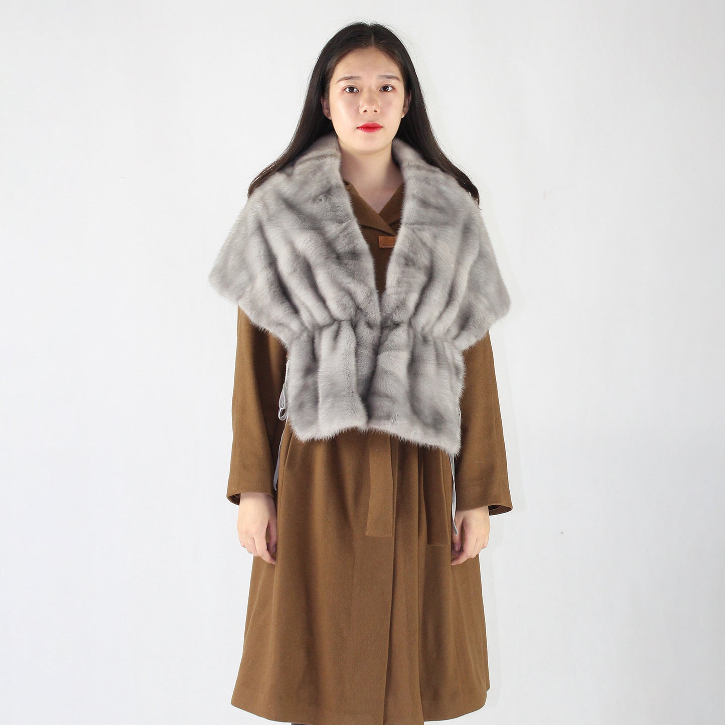 Women's mink shawl