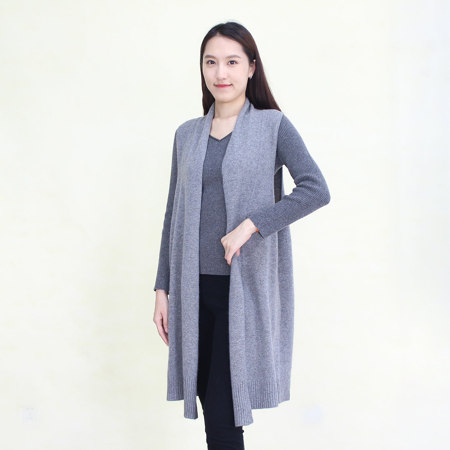 Women's cashmere  long vest