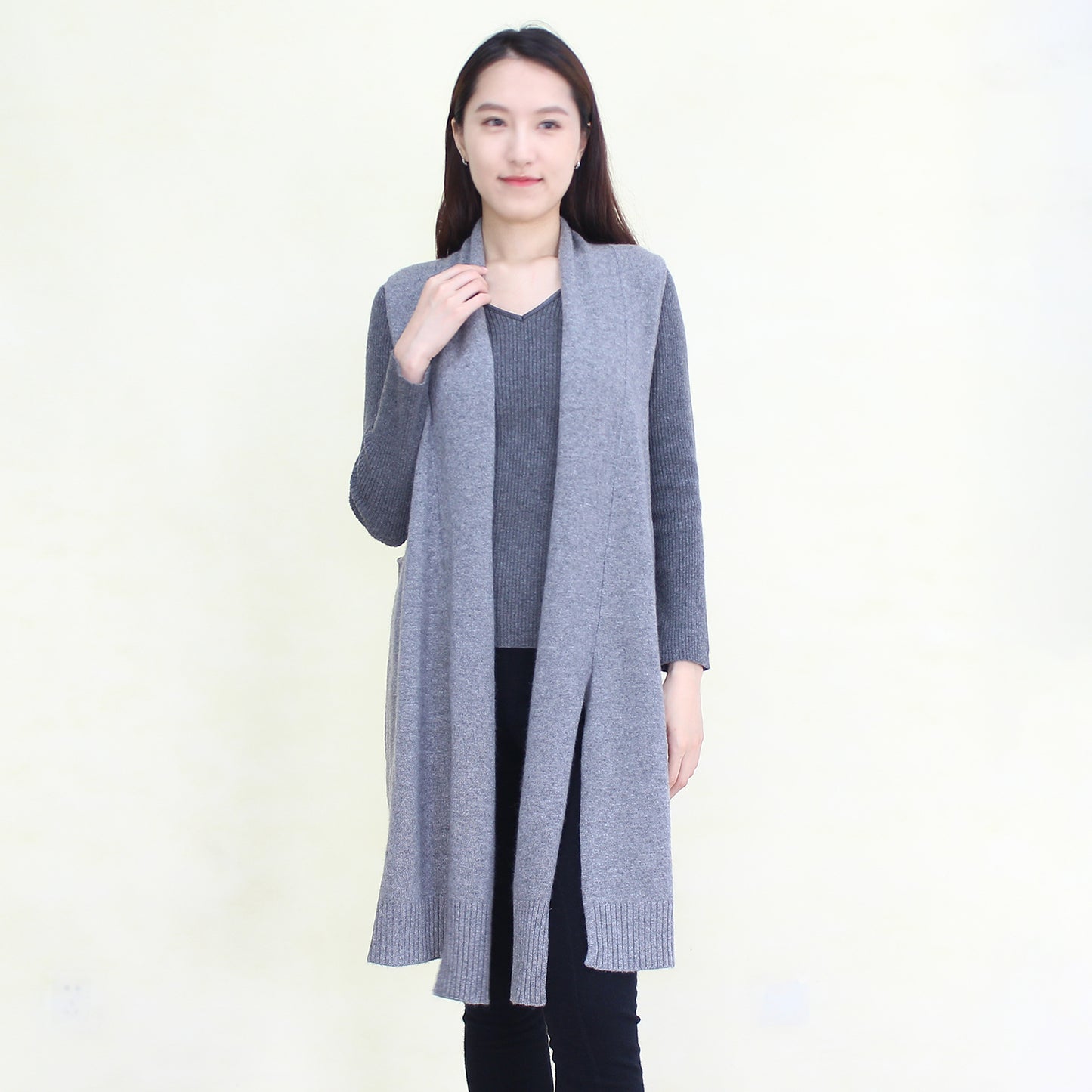 Women's cashmere  long vest