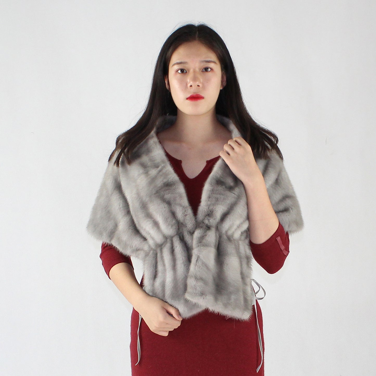 Women's mink shawl