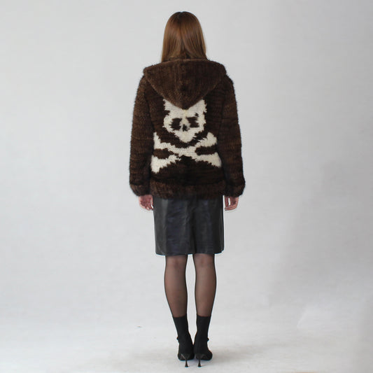 Women's knitted mink jacket