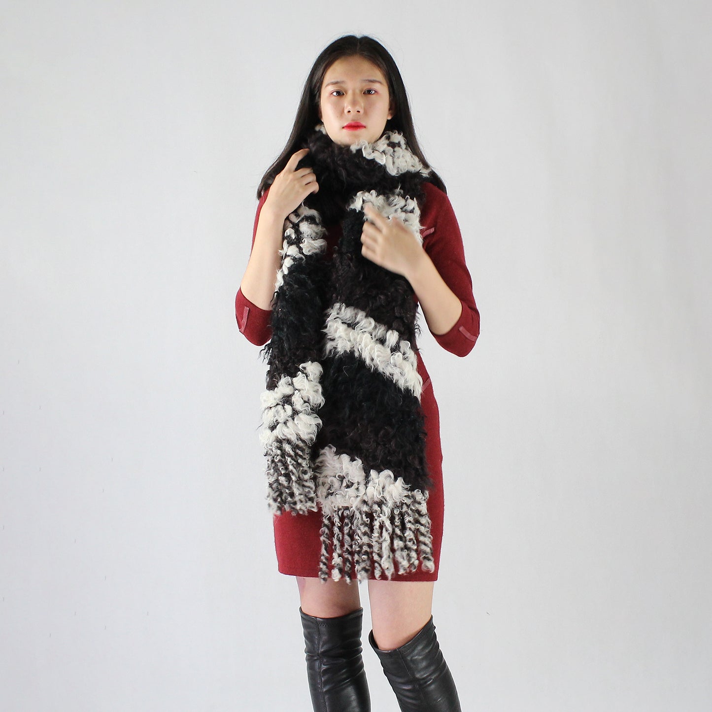 Women's goatskin shawl