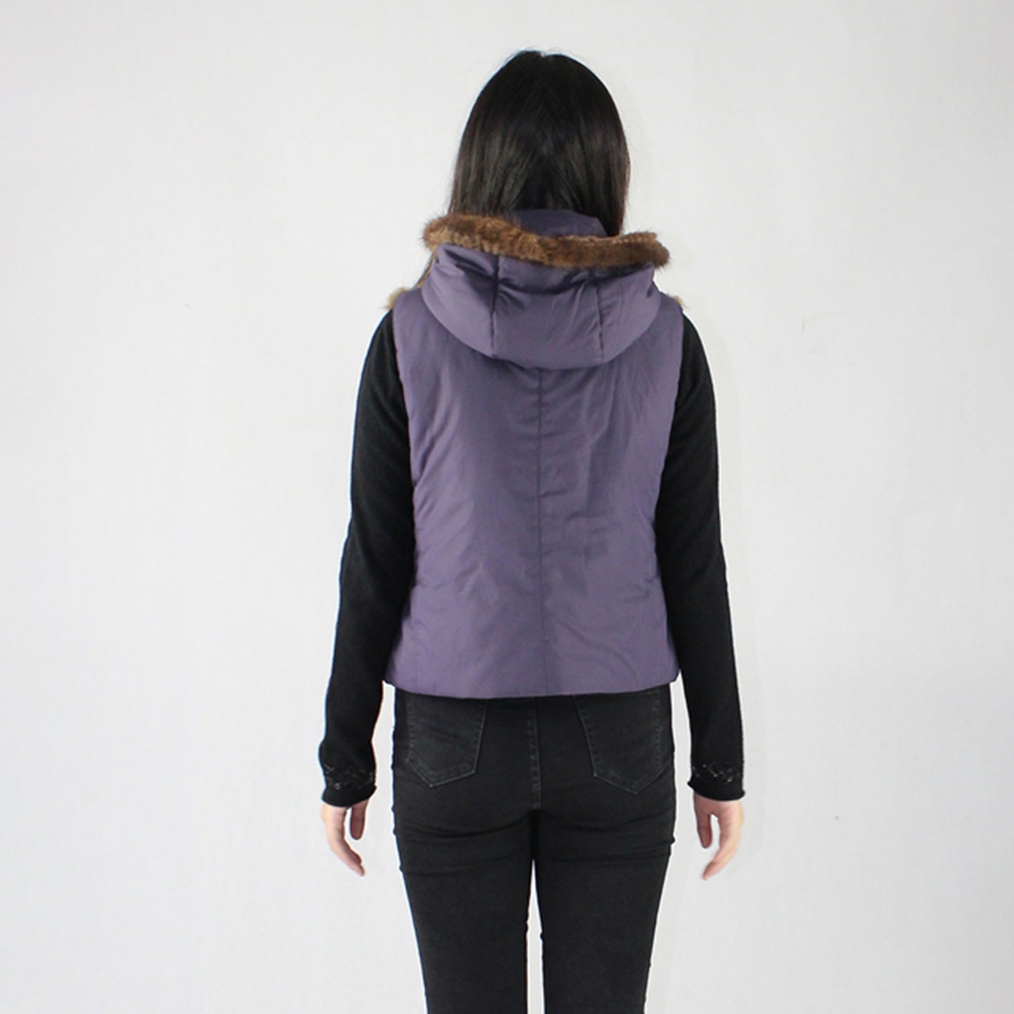 Women's knittrd mink vest