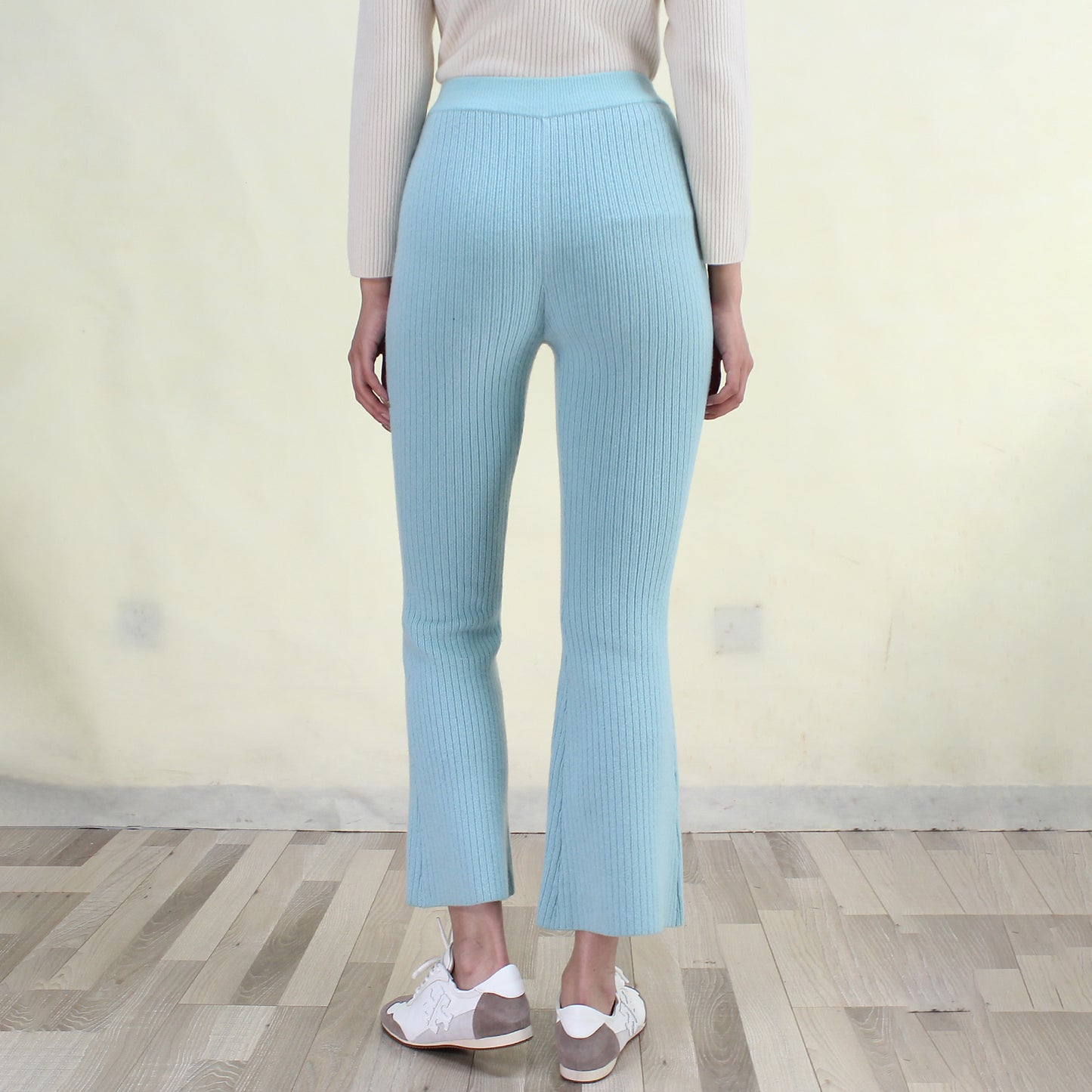 Women's cashmere flared trousers