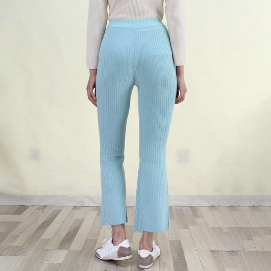 Women's cashmere flared trousers