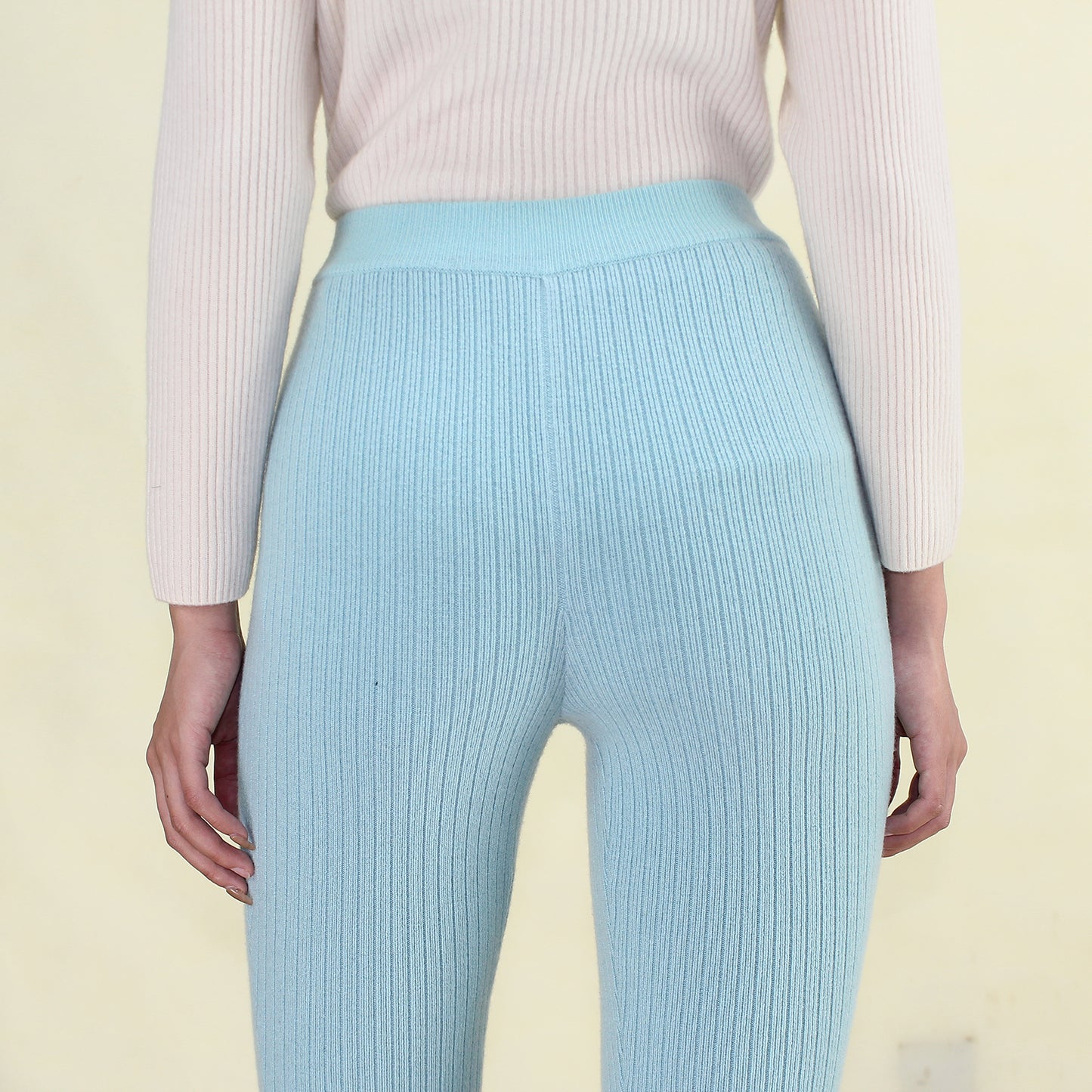 Women's cashmere flared trousers