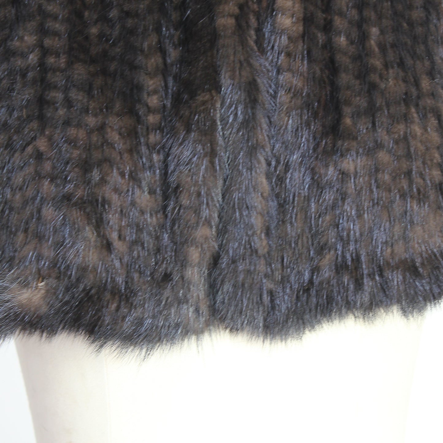 Women's knitted mink shawl