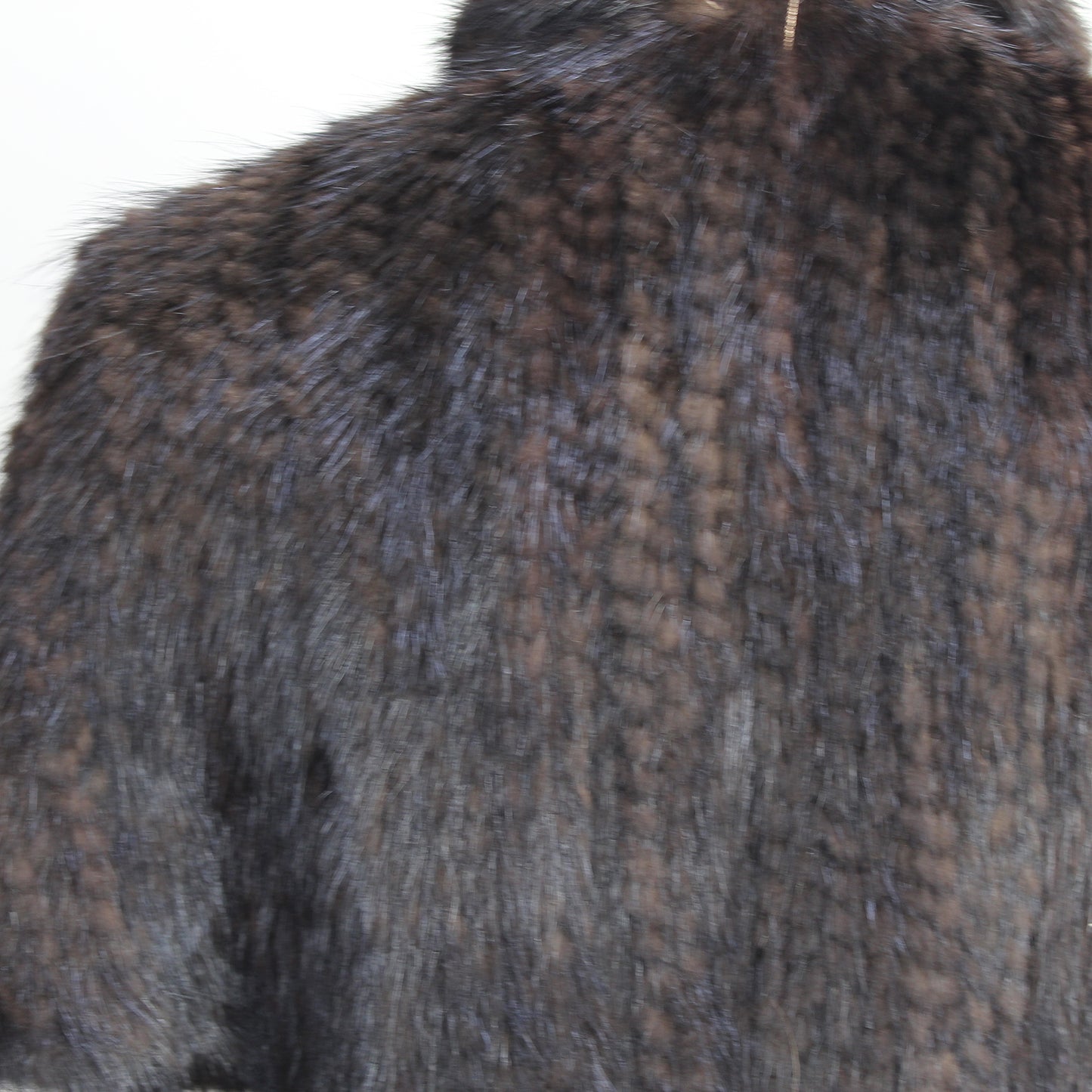 Women's knitted mink shawl