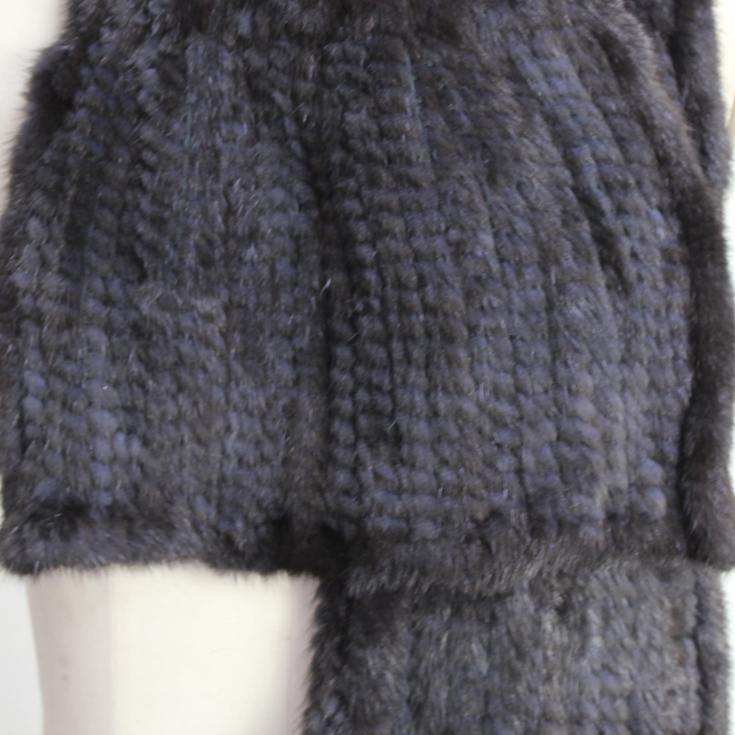 Women's knitted mink scarf