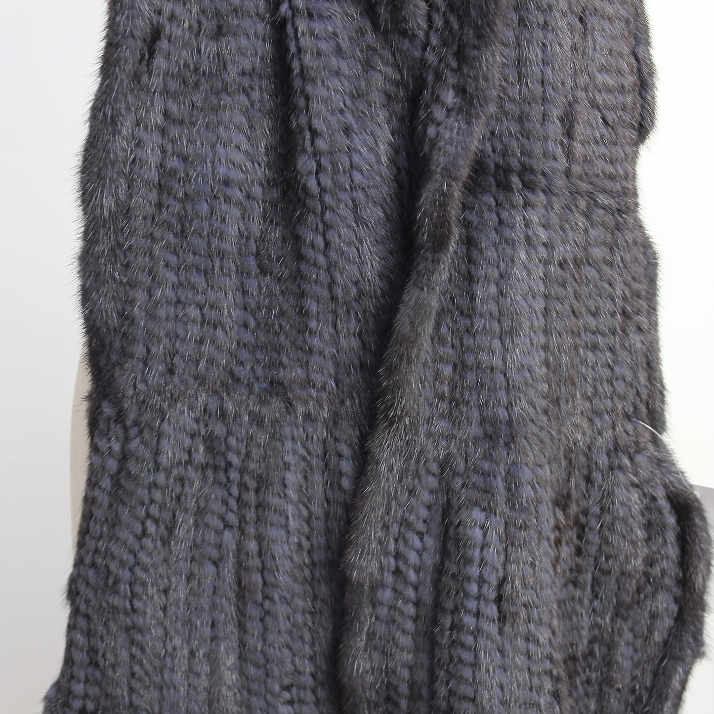 Women's knitted mink scarf