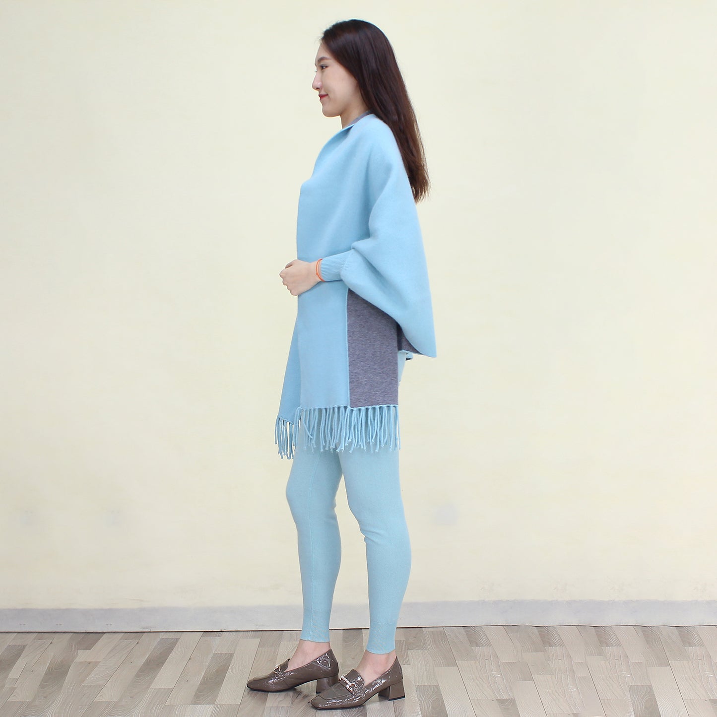 Women's double-face cashmere shawl