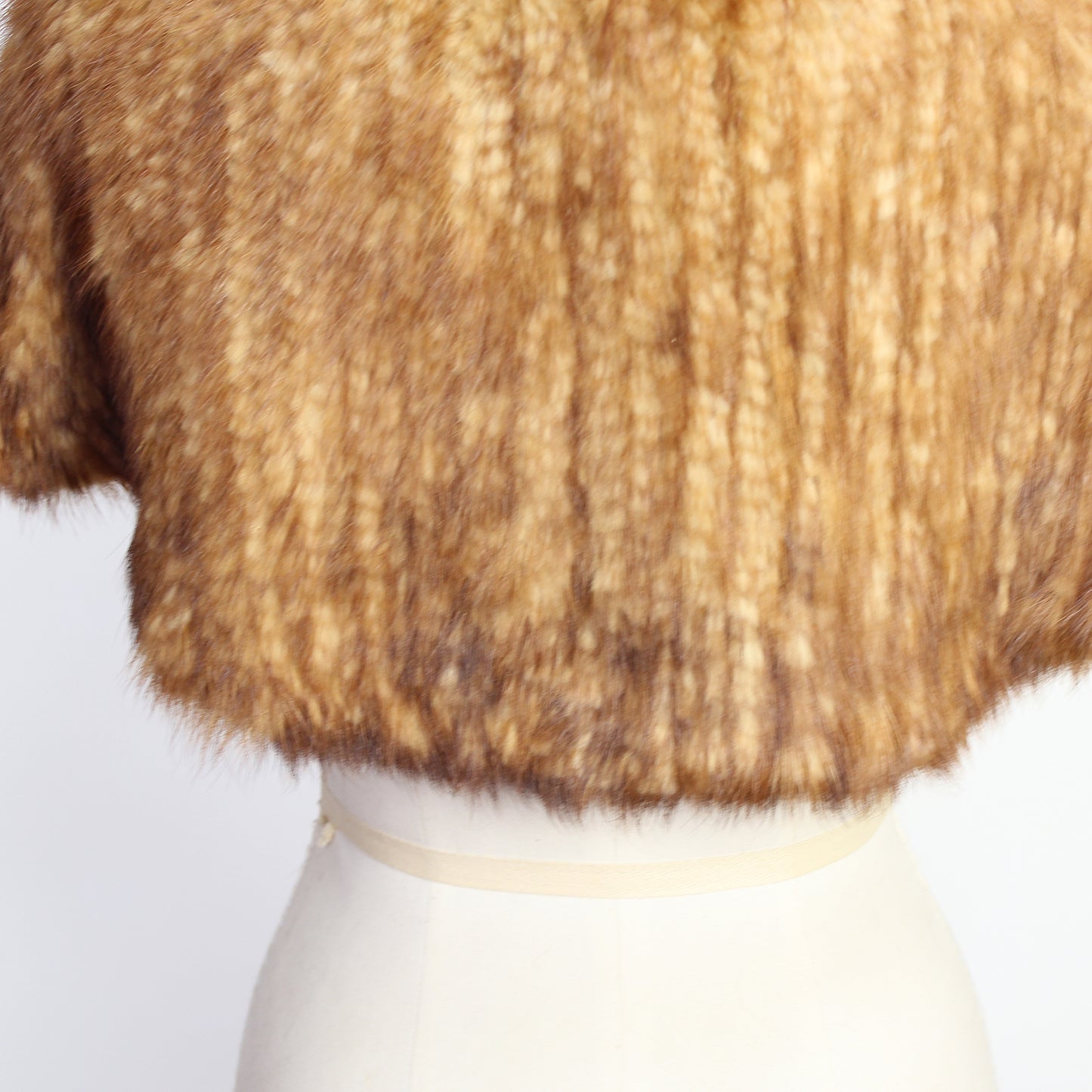 Women's knitted mink shawl