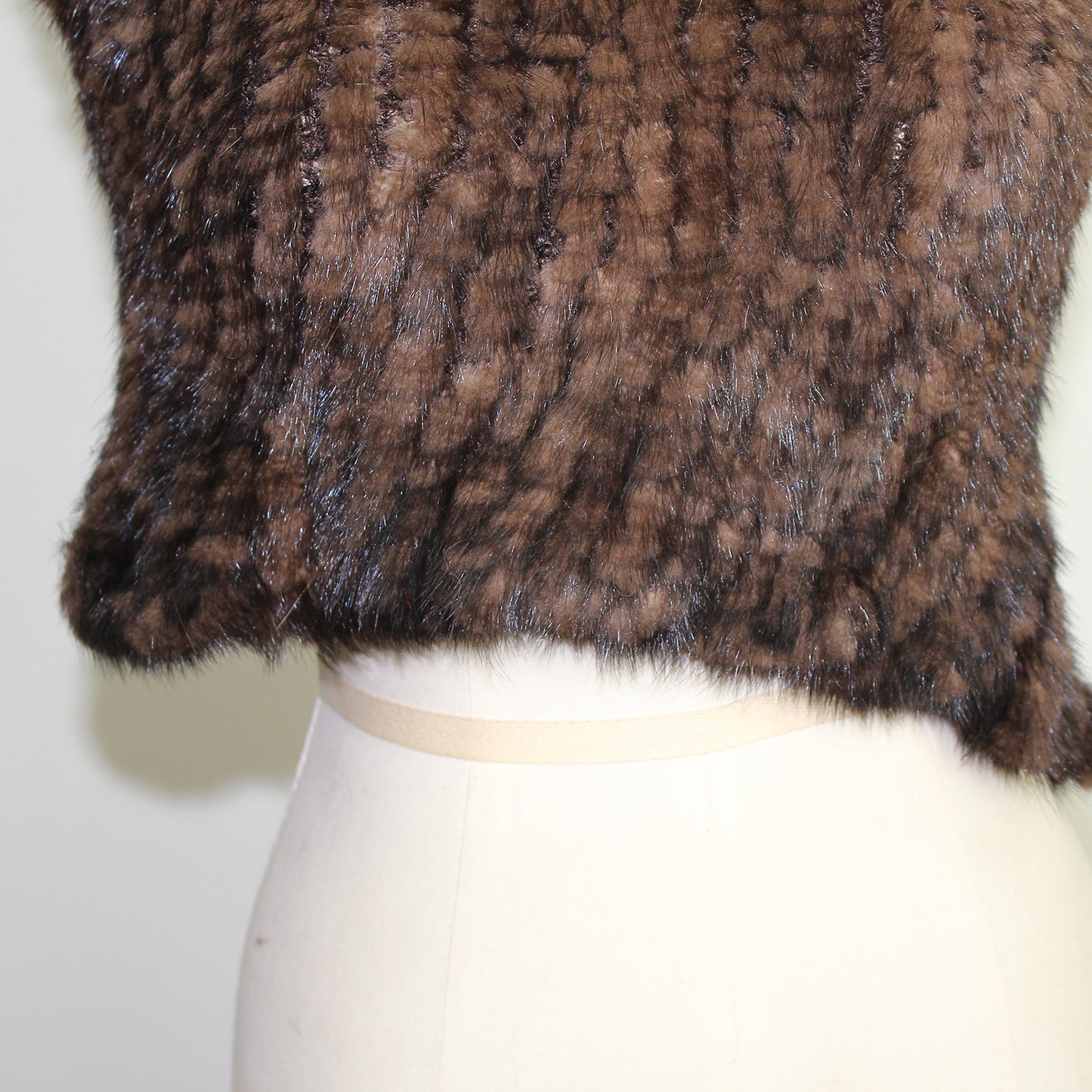 Women's knitted mink shawl